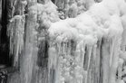 Frozen waterfall in Lushan Mountain