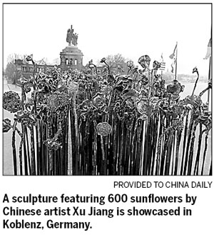 Sunflower weighed down with history
