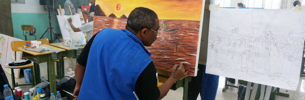 Famous Arabic painters come to Beijing to sketch
